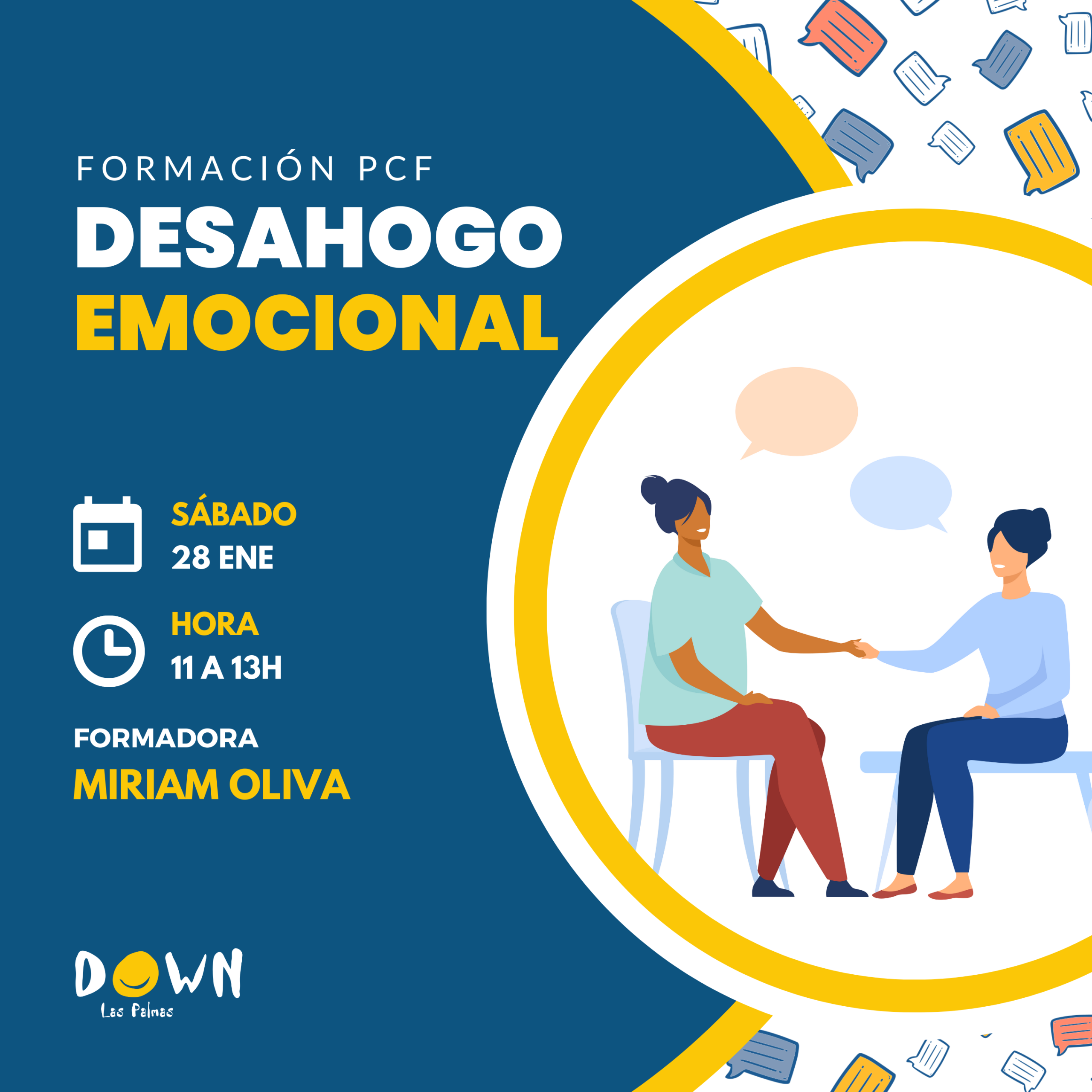 Cartel de la formación de desahogo emocional