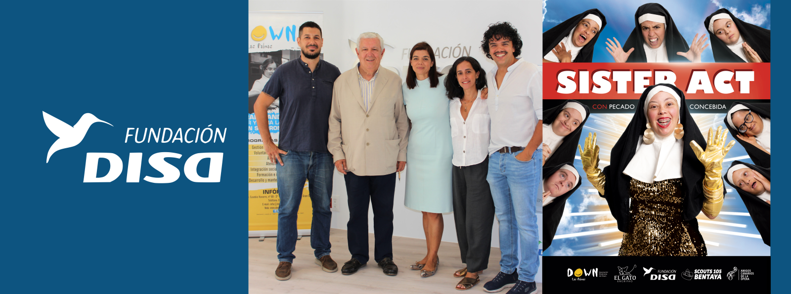 Foto de la firma de acuerdo de Fundación Disa y Down Las Palmas