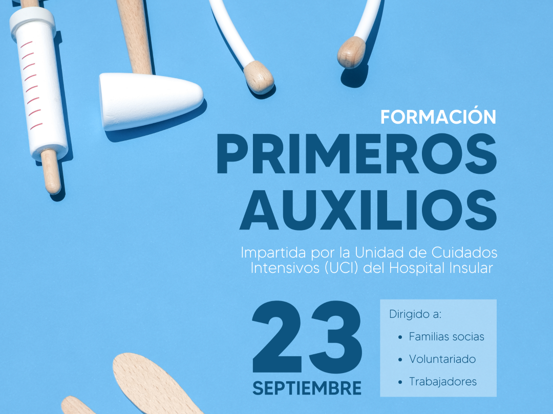 Cartel de la formación de Primeros Auxilios 2023