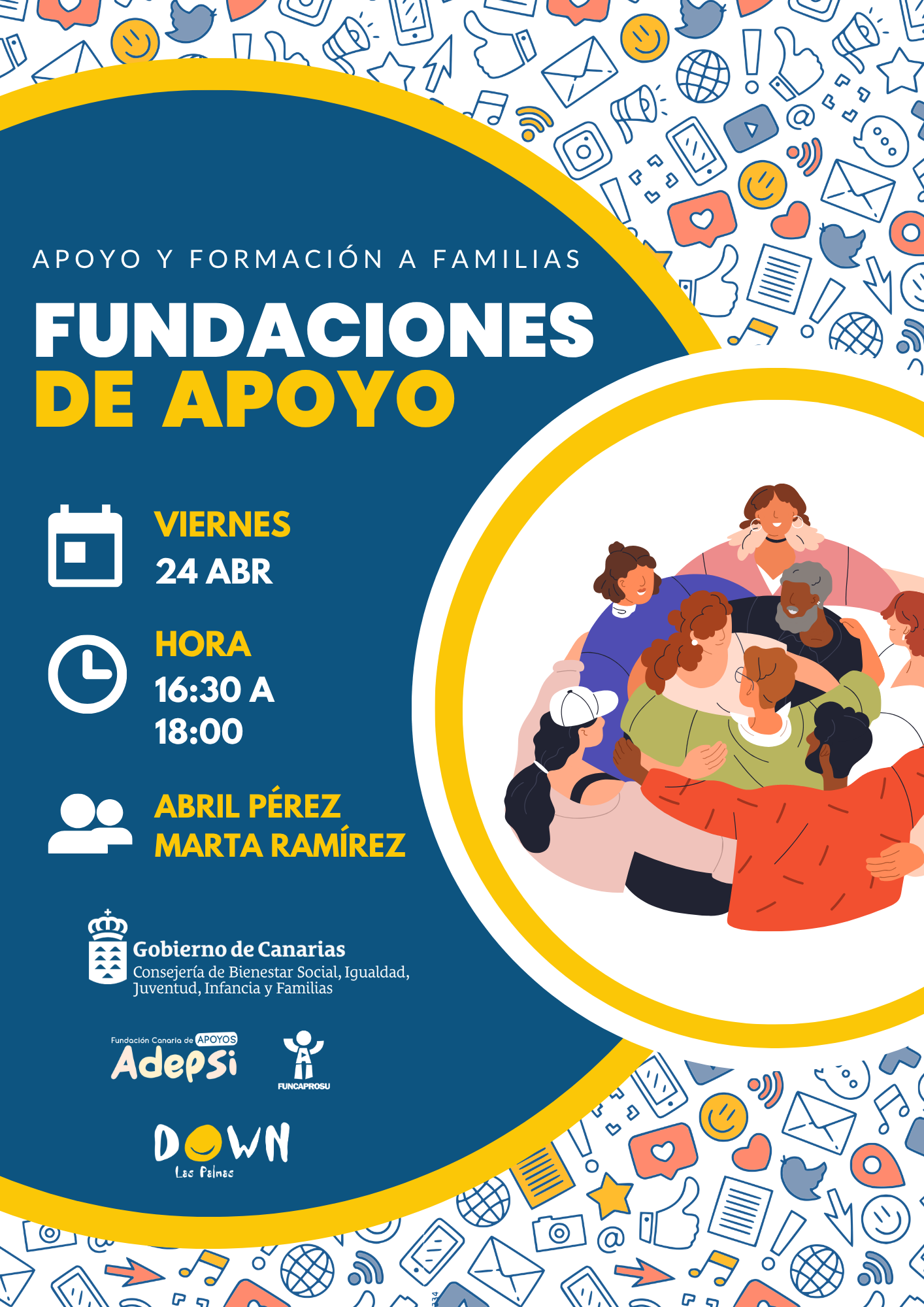 Cartel formación Fundaciones de apoyo