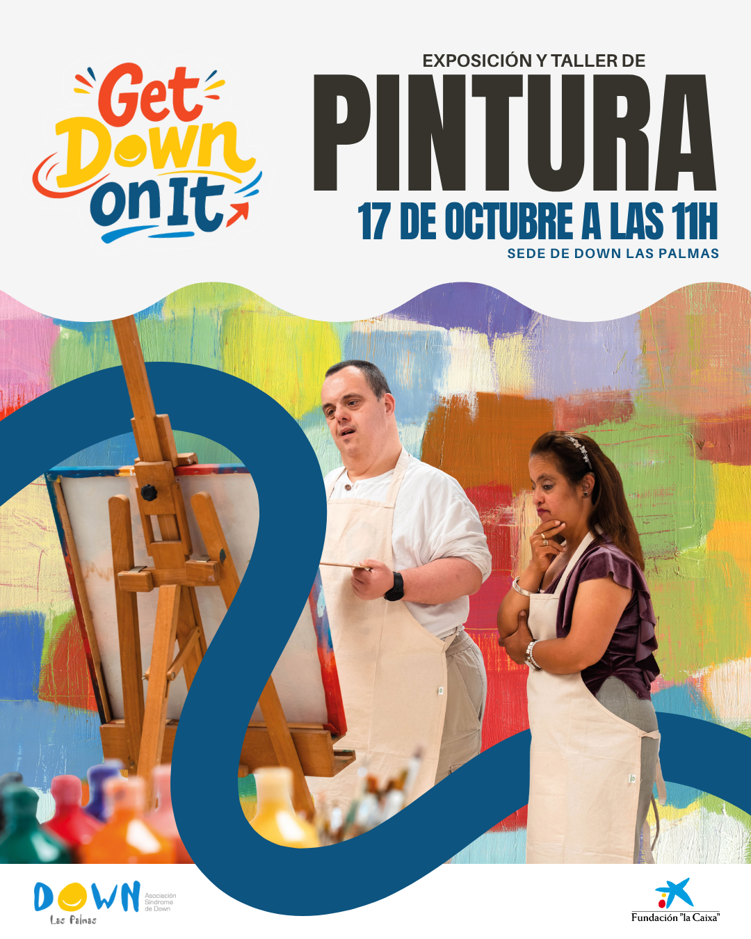 Cartel exposicion y taller de pintura